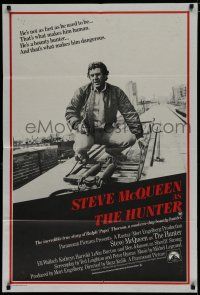 7e204 HUNTER Aust 1sh '80 great image of bounty hunter Steve McQueen!