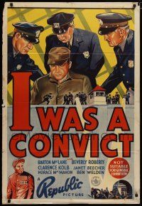 7e213 I WAS A CONVICT Aust 1sh '39 Barton MacLane paid for one mistake with 2 years behind bars!