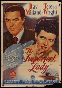 7e215 IMPERFECT LADY Aust 1sh '46 Lewis Allen directed, Ray Milland & pretty Teresa Wright!