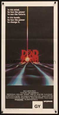 7e783 DEAD ZONE Aust daybill '83 David Cronenberg, Stephen King, he has power to see the future!