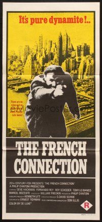 7e810 FRENCH CONNECTION Aust daybill '71 Gene Hackman, directed by William Friedkin, different!