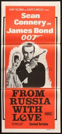 7e813 FROM RUSSIA WITH LOVE Aust daybill R70s Sean Connery is Ian Fleming's James Bond 007!