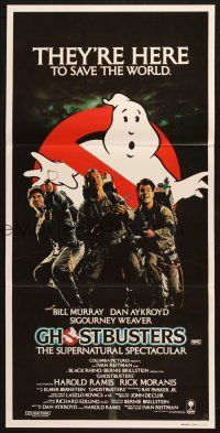 7e815 GHOSTBUSTERS Aust daybill '84 Bill Murray, Aykroyd & Harold Ramis are here to save the world