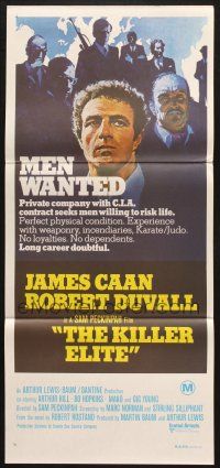 7e849 KILLER ELITE Aust daybill '75 art of James Caan & Robert Duvall, directed by Sam Peckinpah!