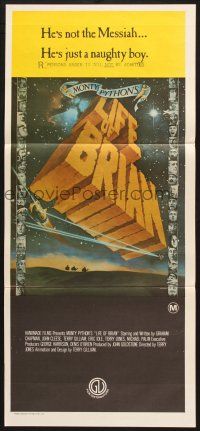 7e858 LIFE OF BRIAN Aust daybill '79 Monty Python, Graham Chapman in the title role!