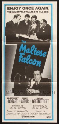 7e869 MALTESE FALCON Aust daybill R80s Humphrey Bogart, Peter Lorre, directed by John Huston!