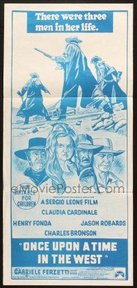 7e898 ONCE UPON A TIME IN THE WEST Aust daybill R70s Leone, Cardinale, Fonda, Bronson & Robards!