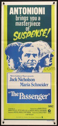 7e902 PASSENGER Aust daybill '75 Michelangelo Antonioni, Jack Nicholson & Maria Schneider!