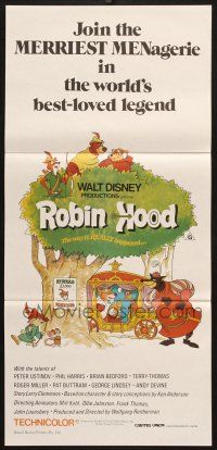 7e921 ROBIN HOOD Aust daybill R83 Walt Disney cartoon, the way it REALLY happened!