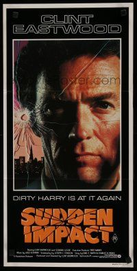 7e959 SUDDEN IMPACT Aust daybill '83 Clint Eastwood is at it again as Dirty Harry, great image!