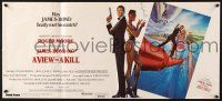 7e984 VIEW TO A KILL horizontal Aust daybill '85 art of Moore as Bond & Grace Jones by Goozee