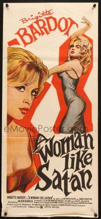 7e996 WOMAN LIKE SATAN Aust daybill '59 La Femme et le Pantin, art of sexiest Brigitte Bardot!