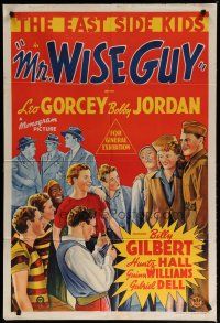 7e241 MR WISE GUY Aust 1sh '42 Leo Gorcey, Huntz Hall, East Side Kids, cool artwork!