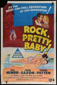 7e262 ROCK PRETTY BABY Aust 1sh '57 Sal Mineo, it's the rock 'n roll sensation of our generation!