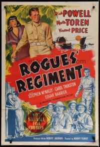 7e263 ROGUES' REGIMENT Aust 1sh '48 great artwork of French Foreign Legion soldier Dick Powell!