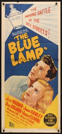 7e746 BLUE LAMP Aust daybill '50 directed by Basil Dearden, the unending battle of city streets!