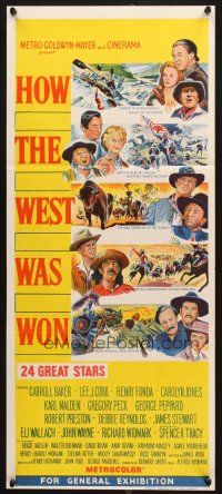7e830 HOW THE WEST WAS WON Aust daybill '64 John Ford epic, Debbie Reynolds, Gregory Peck!