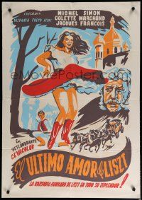 7e047 AT THE ORDER OF THE CZAR Colombian poster '54 Michel Simon, artwork of sexy dancer!