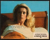 7e103 US TWO French LC '79 A nous deux, sexy Catherine Deneuve startled in bed!