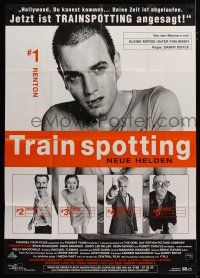 7e475 TRAINSPOTTING German 33x47 '96 heroin drug addict Ewan McGregor, directed by Danny Boyle!