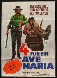 7e479 ACE HIGH German R70s Eli Wallach, Terence Hill, spaghetti western, cool Peltzer art!