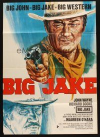 7e499 BIG JAKE German '71 cool Klaus Dill art of Richard Boone & John Wayne!