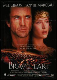 7e509 BRAVEHEART German '95 cool image of Mel Gibson as William Wallace & Sophie Marceau!