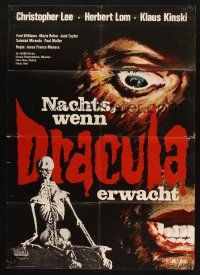 7e527 COUNT DRACULA German '70 Jesus Franco, Christoper Lee as most infamous vampire, horror!