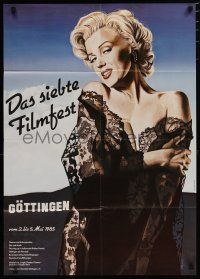 7e532 DAS SIEBTE FILMFEST German '85 wonderful Chojnicki artwork of sultry Marilyn Monroe!