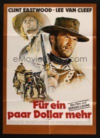 7e559 FOR A FEW DOLLARS MORE German R78 Sergio Leone, art of Clint Eastwood & Kinski by Casaro!