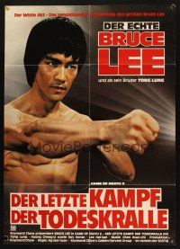 7e562 GAME OF DEATH II German '81 Si wang ta, great action image of Bruce Lee!