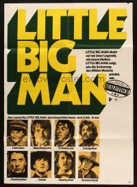 7e601 LITTLE BIG MAN yellow title style German '71 Dustin Hoffman as most neglected hero!