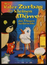 7e608 LUCKY & ZORBA German '98 La gabbianella e il gatto, cool art of cat & chick!