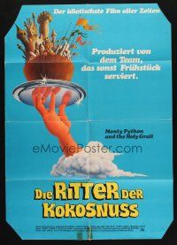 7e624 MONTY PYTHON & THE HOLY GRAIL yellow title style German '76 Terry Gilliam, John Cleese!