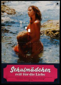 7e633 NATHALIE German '81 Marcella Petrelli, romantic image of naked couple in river!