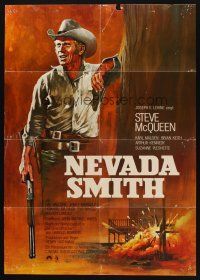 7e634 NEVADA SMITH German R70s really cool different Peltzer artwork of Steve McQueen w/rifle!