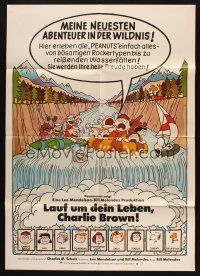 7e654 RACE FOR YOUR LIFE CHARLIE BROWN German '77 Charles M. Schulz, art of Snoopy & Peanuts gang!