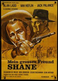 7e672 SHANE German R68 most classic western, Dill art of Alan Ladd, Jack Palance!