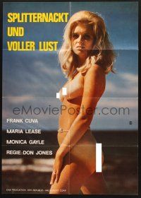 7e680 EXCITED German '70 image of stark naked woman in cool belt!