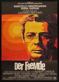7e683 STRANGER German '68 Luchino Visconti's Lo Straniero, mosaic art of Marcello Mastroianni!