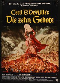 7e694 TEN COMMANDMENTS German R70s directed by Cecil B. DeMille, McCarthy art of Charlton Heston!