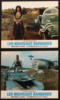 7e083 NEW BARBARIANS set of 8 French LCs '82 I Nuovi barbari, sci-fi, Fred Williamson!