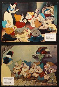 7e416 SNOW WHITE & THE SEVEN DWARFS set of 14 German LCs R70s Walt Disney cartoon fantasy classic!