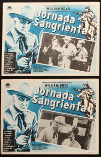 7e038 SINISTER JOURNEY set of 6 Mexican LCs R50s Boyd as Hopalong Cassidy, Two Gun Territory!