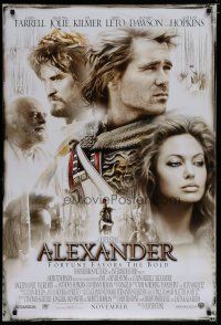 7f025 ALEXANDER advance DS 1sh '04 directed by Oliver Stone, Colin Farrell & pretty Angelina Jolie!