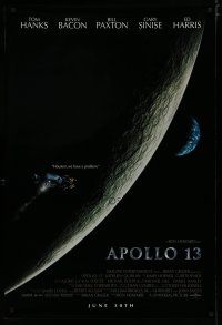 7f045 APOLLO 13 moon style advance 1sh '95 Ron Howard, Tom Hanks, Houston, we have a problem!