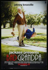 7f054 BAD GRANDPA advance DS 1sh '13 Jackass, Jeff Tremaine, Johnny Knoxville in the title role!