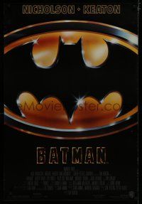 7f056 BATMAN 1sh '89 Michael Keaton, Jack Nicholson, directed by Tim Burton!