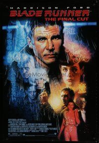 7f090 BLADE RUNNER DS 1sh R07 Ridley Scott sci-fi classic, art of Harrison Ford by Drew Struzan!