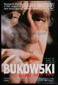 7f110 BUKOWSKI: BORN INTO THIS 1sh '03 huge close-up of Charles Bukowski!